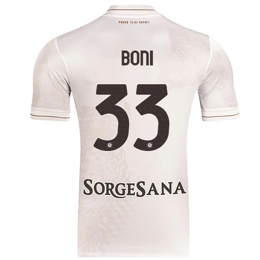 Danxen Bambino Maglia Landry Boni #33 Champagne Marrone Kit Gara Away 2025/26 Maglietta