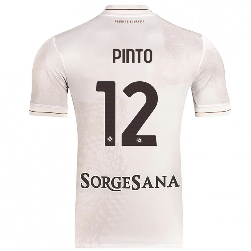 Danxen Bambino Maglia Ciro Pinto #12 Champagne Marrone Kit Gara Away 2025/26 Maglietta