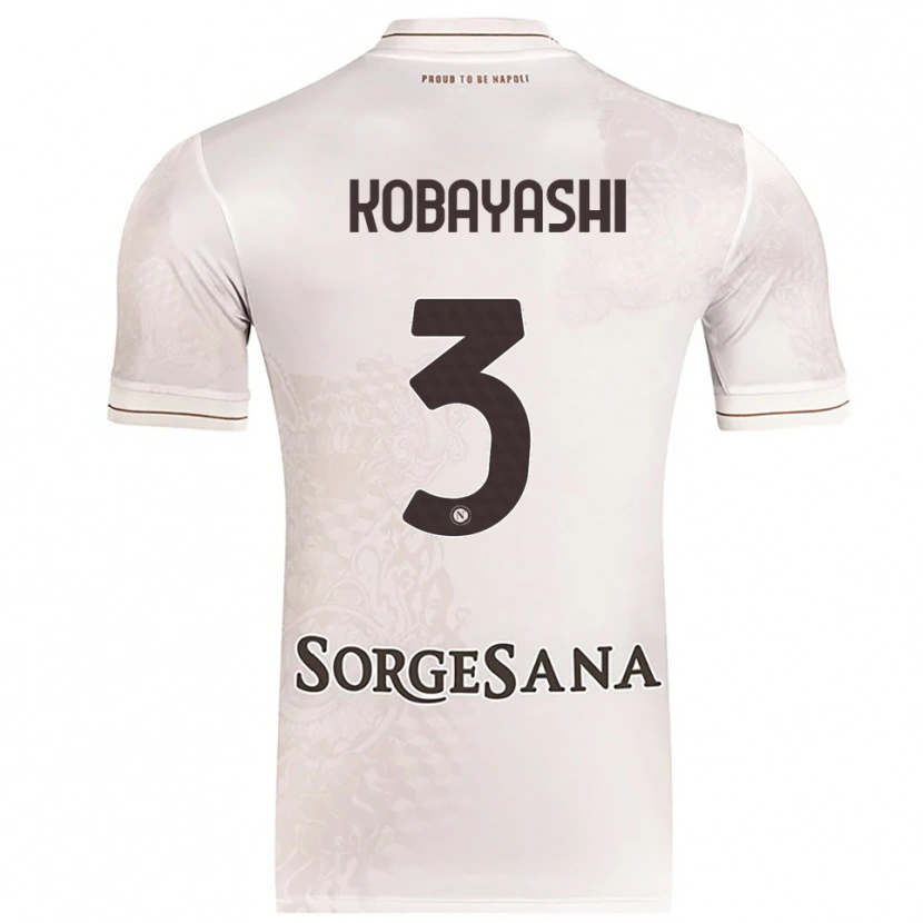 Danxen Bambino Maglia Miharu Kobayashi #3 Champagne Marrone Kit Gara Away 2025/26 Maglietta