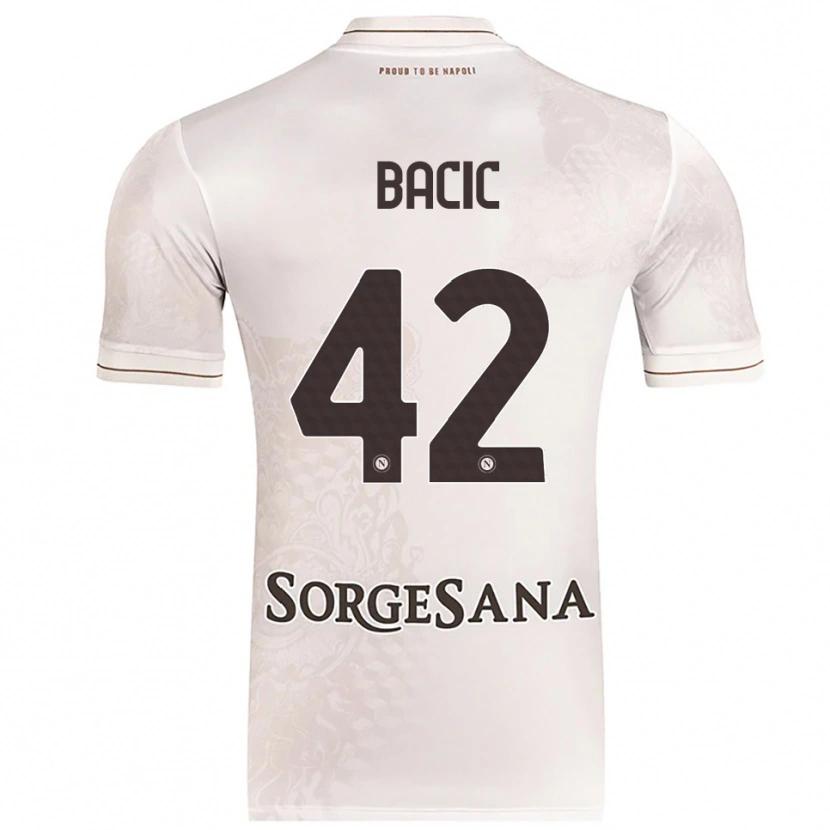 Danxen Bambino Maglia Doris Bačić #42 Champagne Marrone Kit Gara Away 2025/26 Maglietta