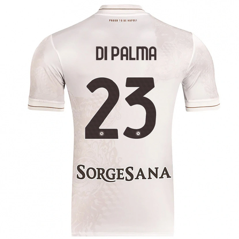 Danxen Bambino Maglia Manuel Di Palma #23 Champagne Marrone Kit Gara Away 2025/26 Maglietta