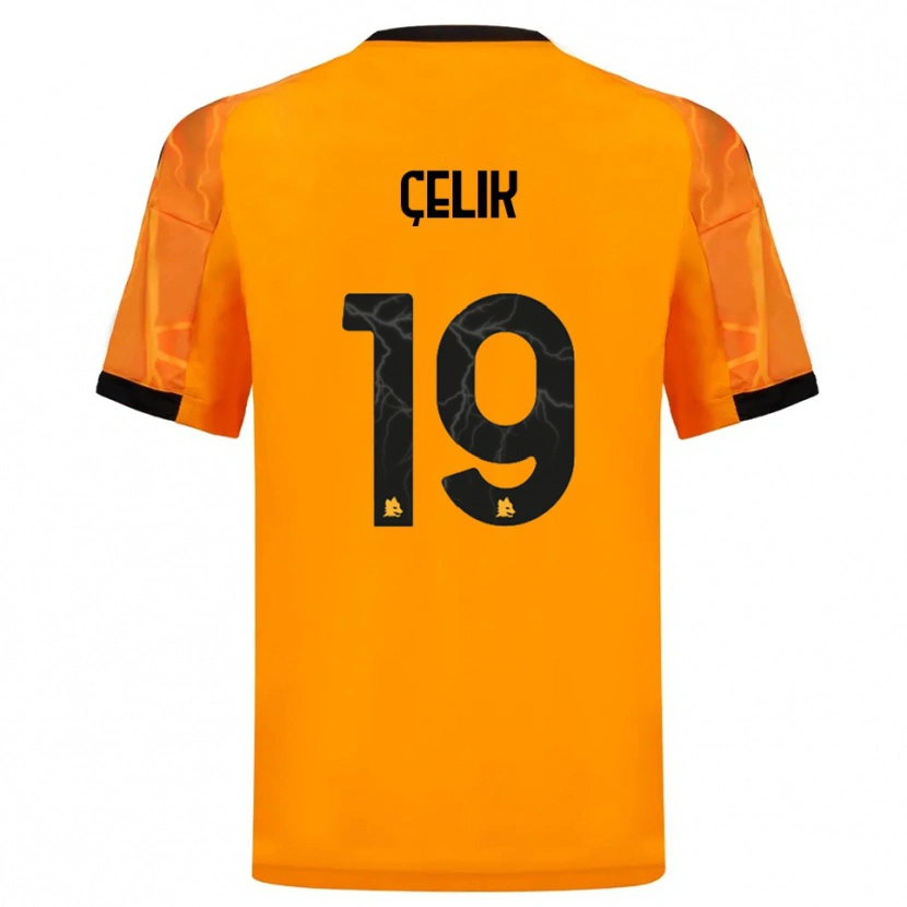 Danxen Bambino Maglia Zeki Çelik #19 Arancione Nero Kit Gara Away 2025/26 Maglietta