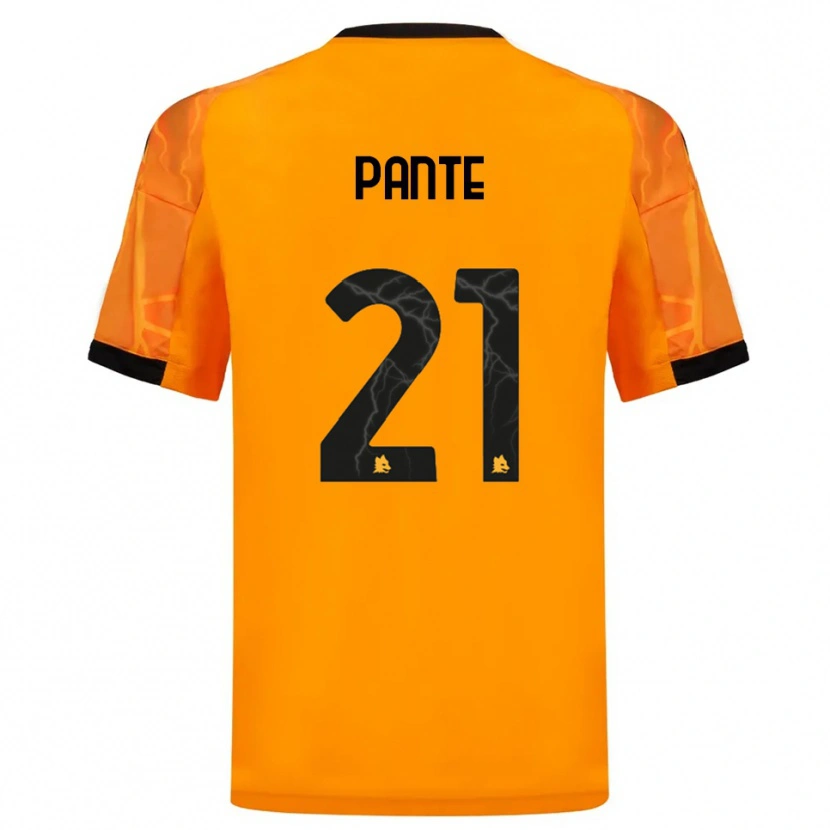 Danxen Bambino Maglia Mia Tecla Christina Pante #21 Arancione Nero Kit Gara Away 2025/26 Maglietta