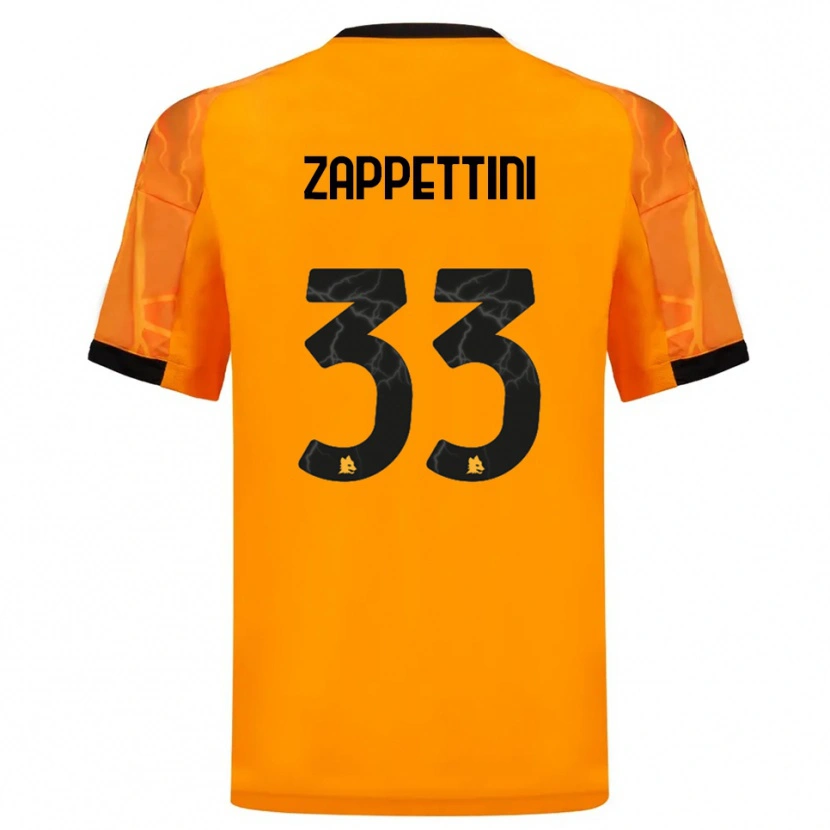 Danxen Bambino Maglia Sara Zappettini #33 Arancione Nero Kit Gara Away 2025/26 Maglietta