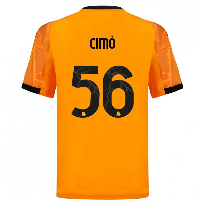 Danxen Bambino Maglia Giada Cimò #56 Arancione Nero Kit Gara Away 2025/26 Maglietta