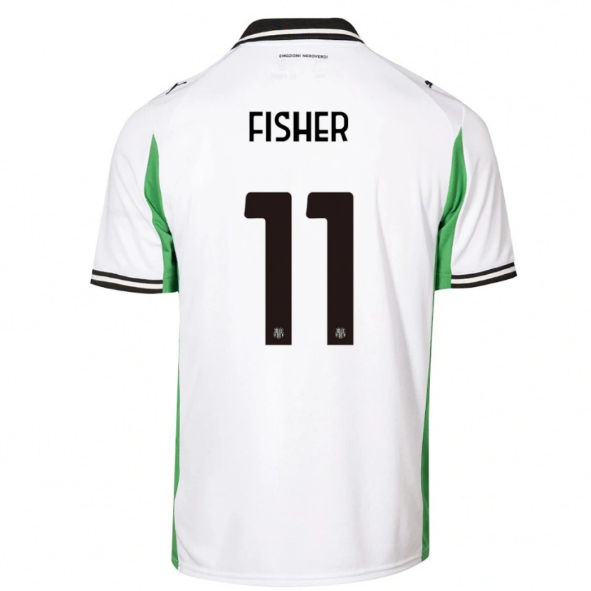 Danxen Bambino Maglia Samantha Tru Fisher Conde #11 Bianco Verde Nero Kit Gara Away 2025/26 Maglietta