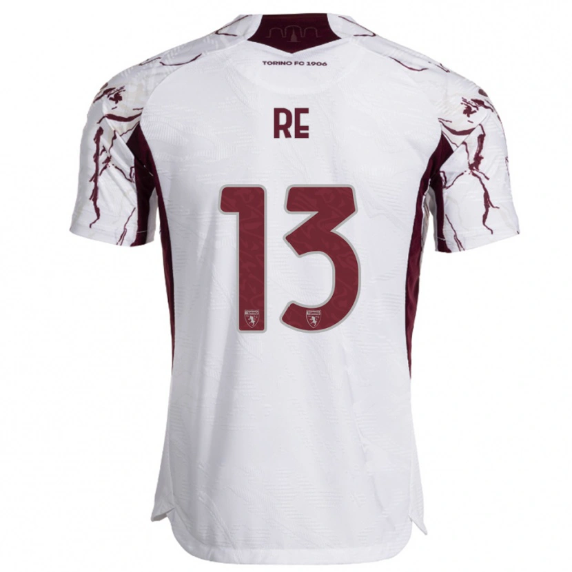 Danxen Bambino Maglia Martino Re #13 Bianco Bordeaux Kit Gara Away 2025/26 Maglietta