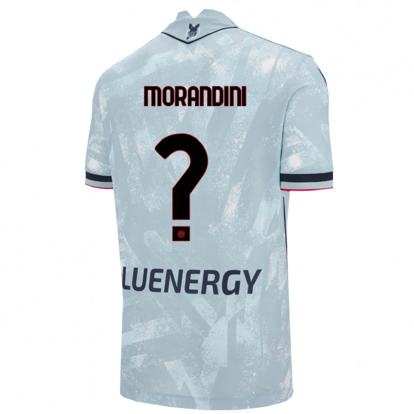 Danxen Bambino Maglia Federico Morandini #0 Azzurro Chiaro Nero Kit Gara Away 2025/26 Maglietta