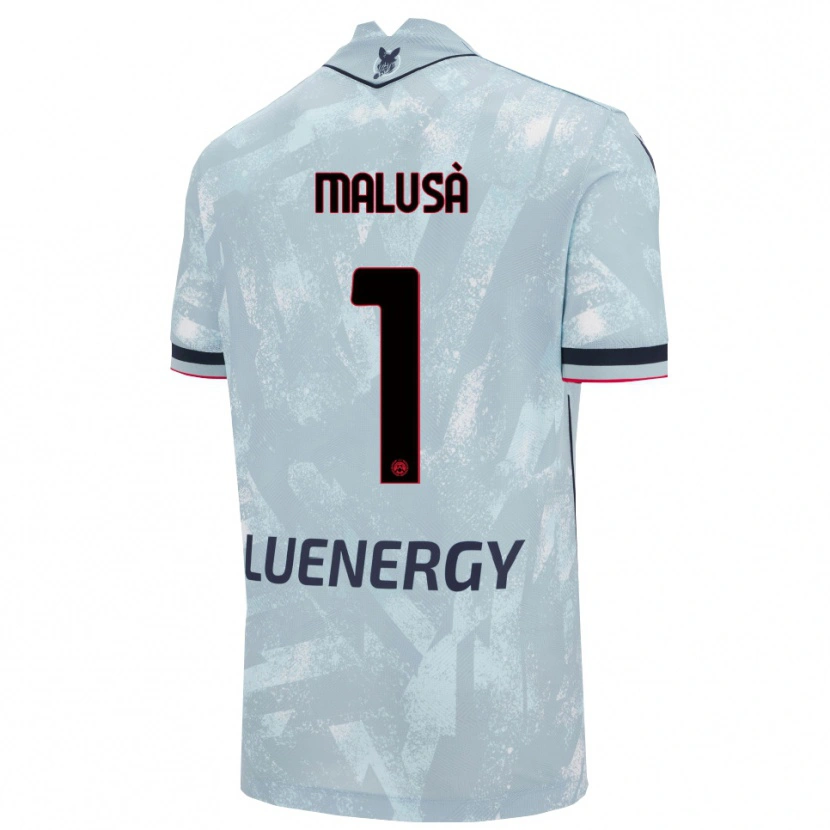 Danxen Bambino Maglia Joel Malusà #1 Azzurro Chiaro Nero Kit Gara Away 2025/26 Maglietta