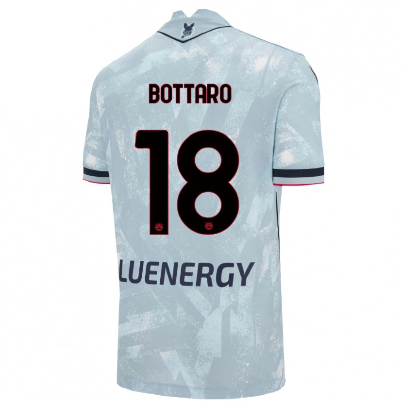 Danxen Bambino Maglia Leonardo Bottaro #18 Azzurro Chiaro Nero Kit Gara Away 2025/26 Maglietta