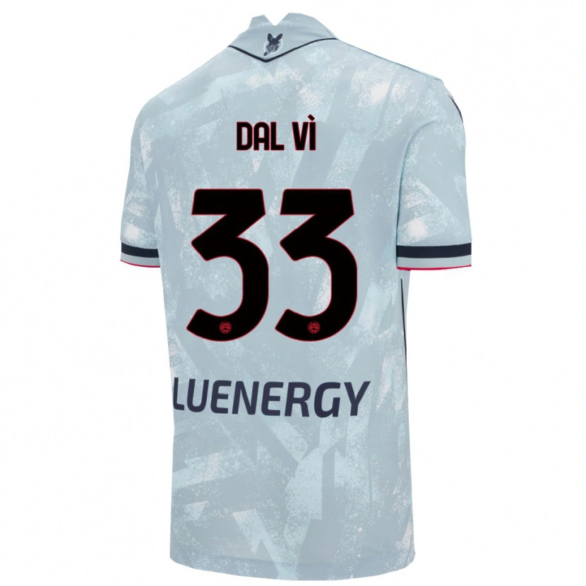 Danxen Bambino Maglia Matteo Dal Vì #33 Azzurro Chiaro Nero Kit Gara Away 2025/26 Maglietta