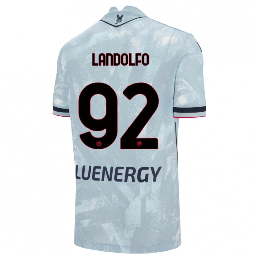 Danxen Bambino Maglia Tommaso Landolfo #92 Azzurro Chiaro Nero Kit Gara Away 2025/26 Maglietta