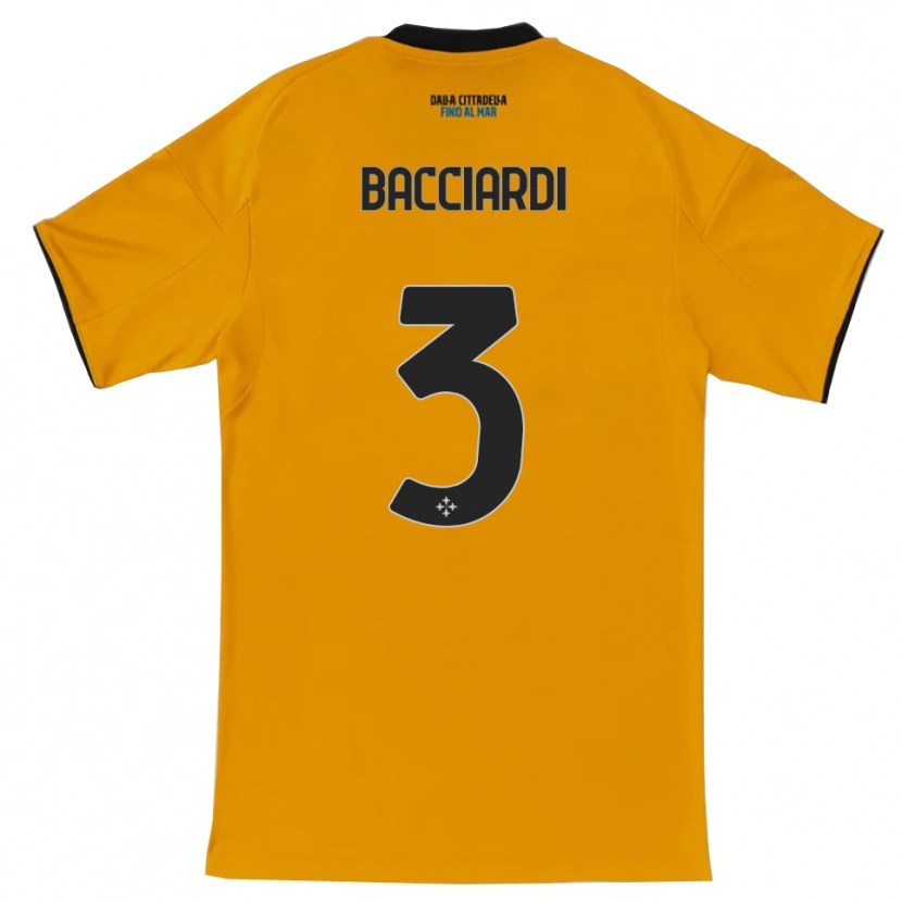 Danxen Bambino Maglia Lorenzo Bacciardi #3 Arancione Blu Kit Gara Away 2025/26 Maglietta