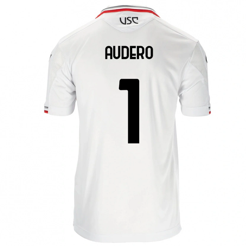 Danxen Bambino Maglia Emil Audero #1 Bianco Rosso Kit Gara Away 2025/26 Maglietta