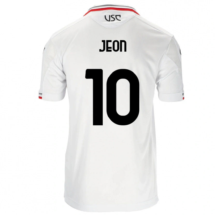Danxen Bambino Maglia Joseph Jeon #10 Bianco Rosso Kit Gara Away 2025/26 Maglietta