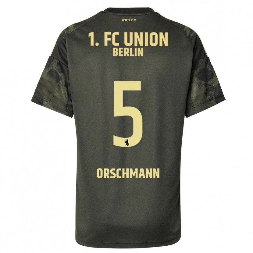 Danxen Bambino Maglia Katja Orschmann #5 Verde Scuro Nero Kit Gara Away 2025/26 Maglietta