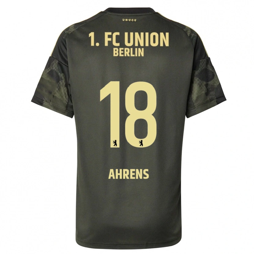 Danxen Bambino Maglia Nunio Ahrens #18 Verde Scuro Nero Kit Gara Away 2025/26 Maglietta