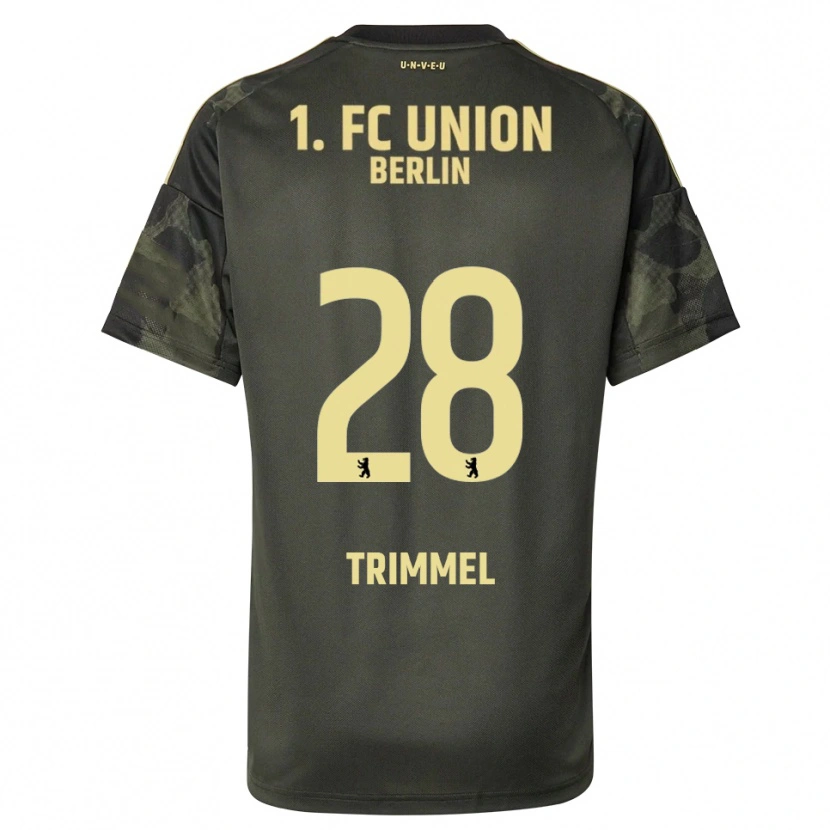 Danxen Bambino Maglia Christopher Trimmel #28 Verde Scuro Nero Kit Gara Away 2025/26 Maglietta
