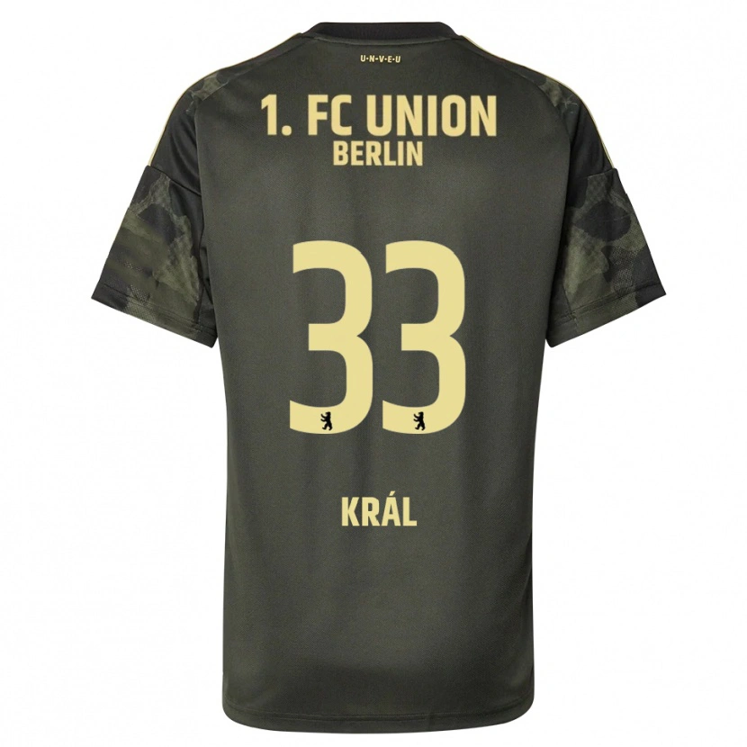 Danxen Bambino Maglia Alex Král #33 Verde Scuro Nero Kit Gara Away 2025/26 Maglietta