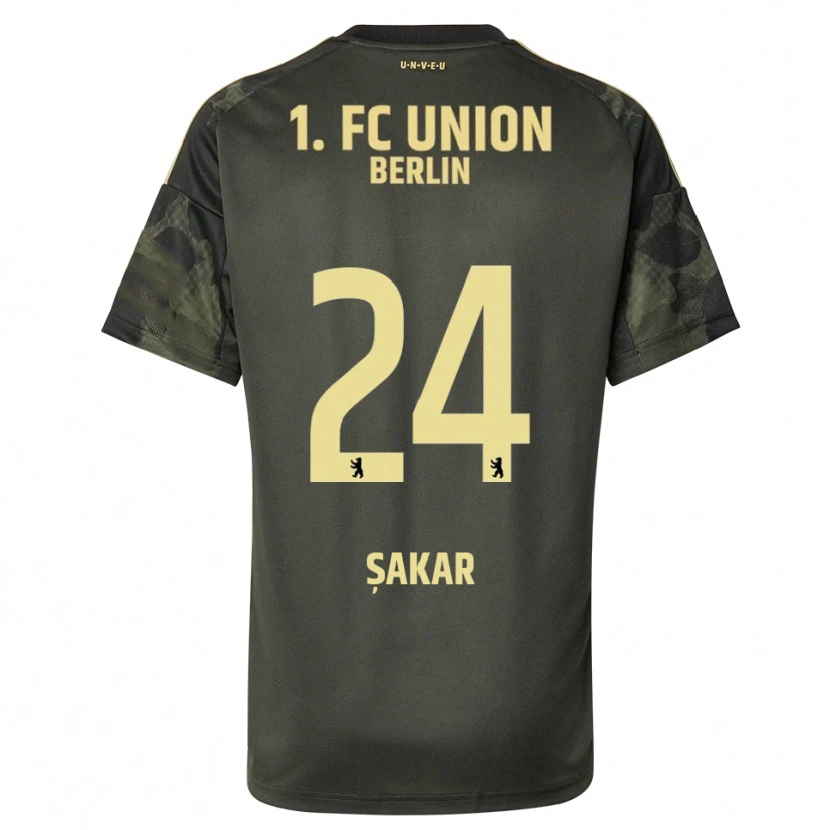 Danxen Bambino Maglia Fatma Şakar #24 Verde Scuro Nero Kit Gara Away 2025/26 Maglietta