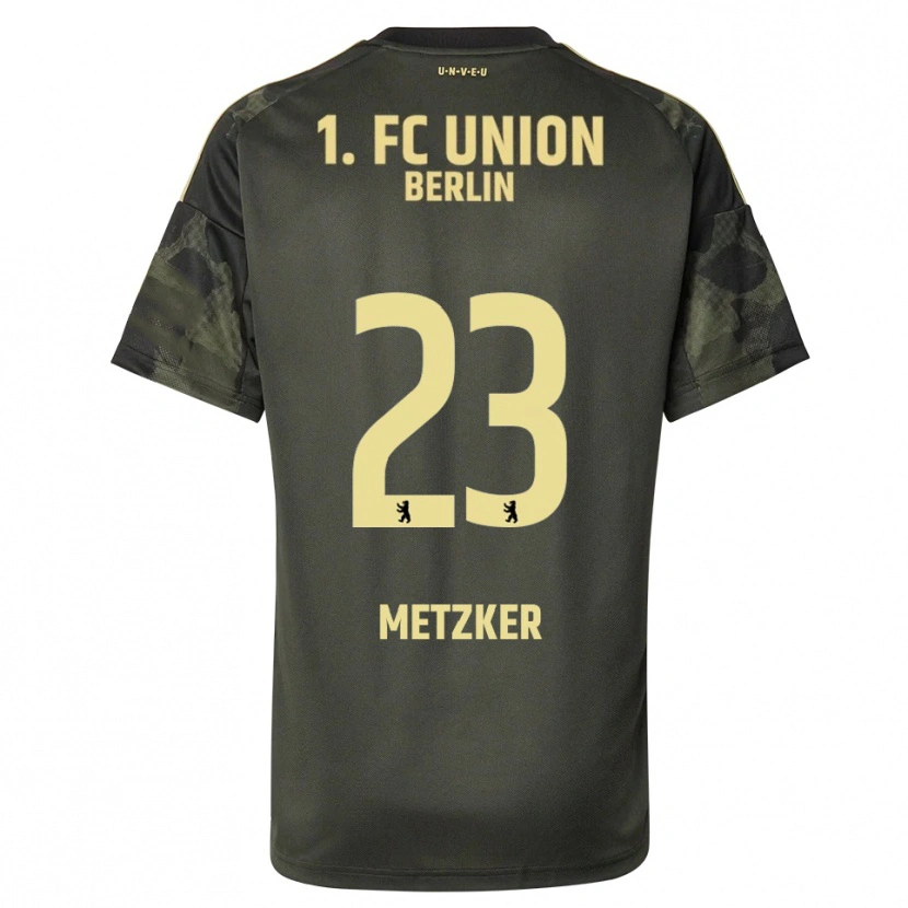 Danxen Bambino Maglia Pia Metzker #23 Verde Scuro Nero Kit Gara Away 2025/26 Maglietta