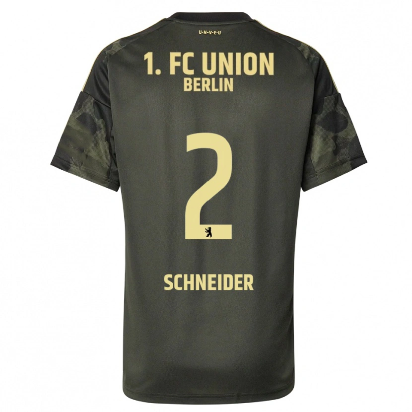 Danxen Bambino Maglia Tomke Schneider #2 Verde Scuro Nero Kit Gara Away 2025/26 Maglietta