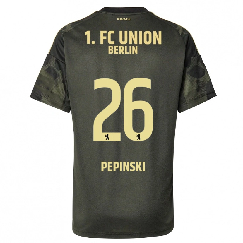 Danxen Bambino Maglia Louis Pepinski #26 Verde Scuro Nero Kit Gara Away 2025/26 Maglietta