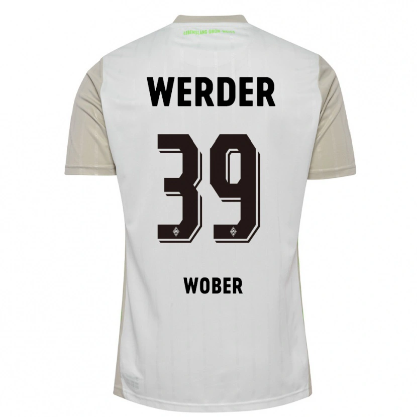 Danxen Bambino Maglia Maximilian Wöber #39 Bianco Nero Kit Gara Away 2025/26 Maglietta