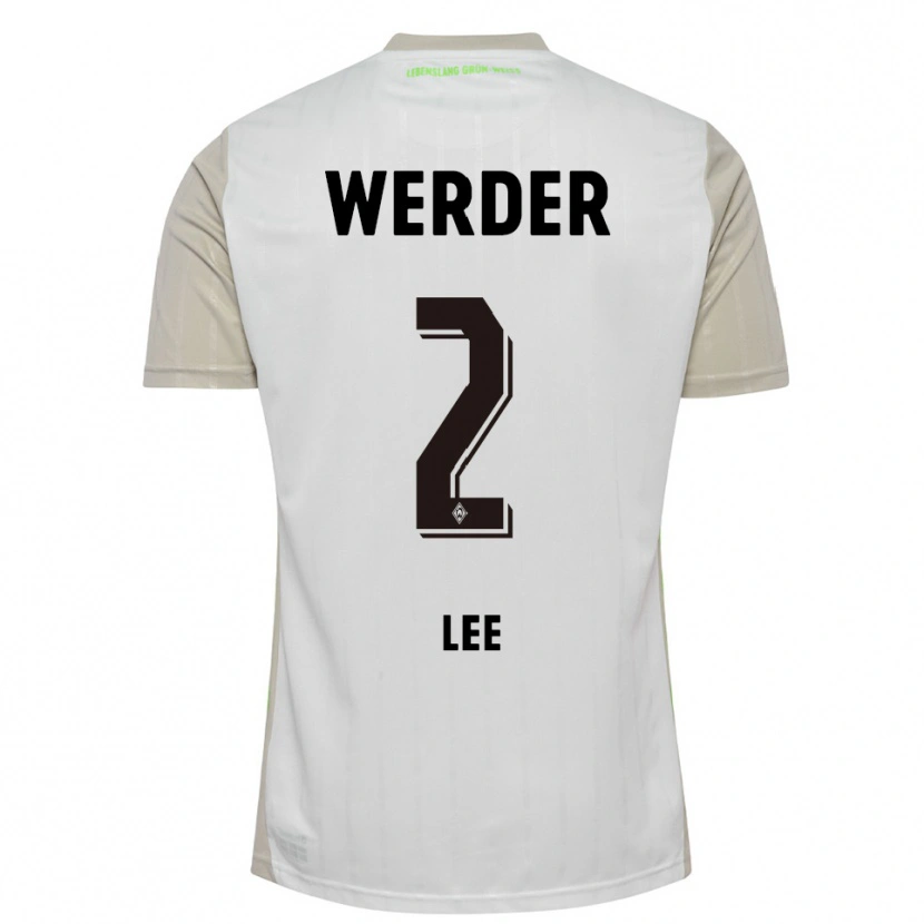 Danxen Bambino Maglia Gun-Woo Lee #2 Bianco Nero Kit Gara Away 2025/26 Maglietta