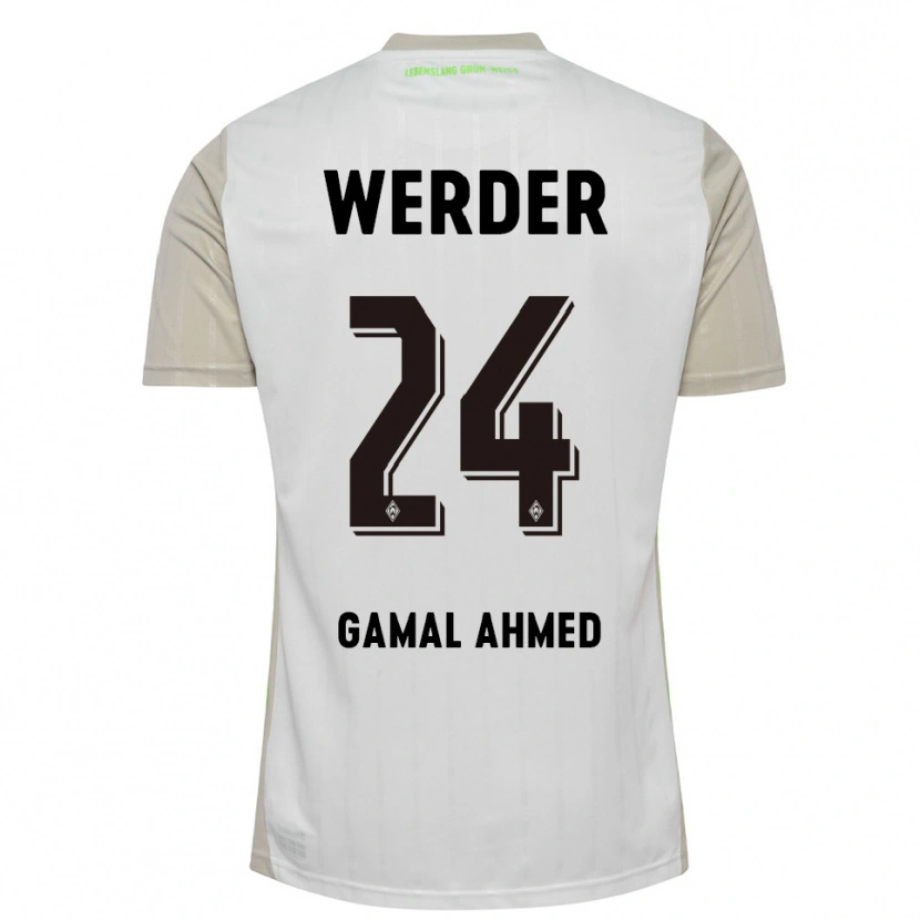 Danxen Bambino Maglia Adam Gamal Ahmed #24 Bianco Nero Kit Gara Away 2025/26 Maglietta