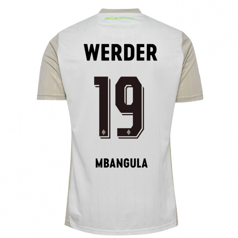 Danxen Bambino Maglia Samuel Mbangula #19 Bianco Nero Kit Gara Away 2025/26 Maglietta