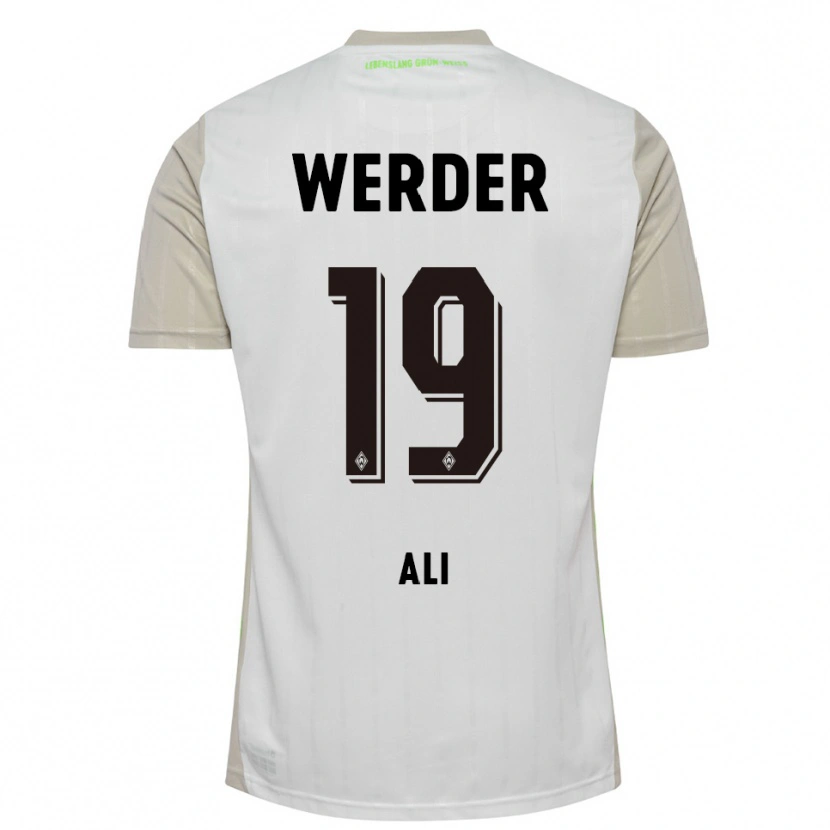 Danxen Bambino Maglia Rok Ali #19 Bianco Nero Kit Gara Away 2025/26 Maglietta