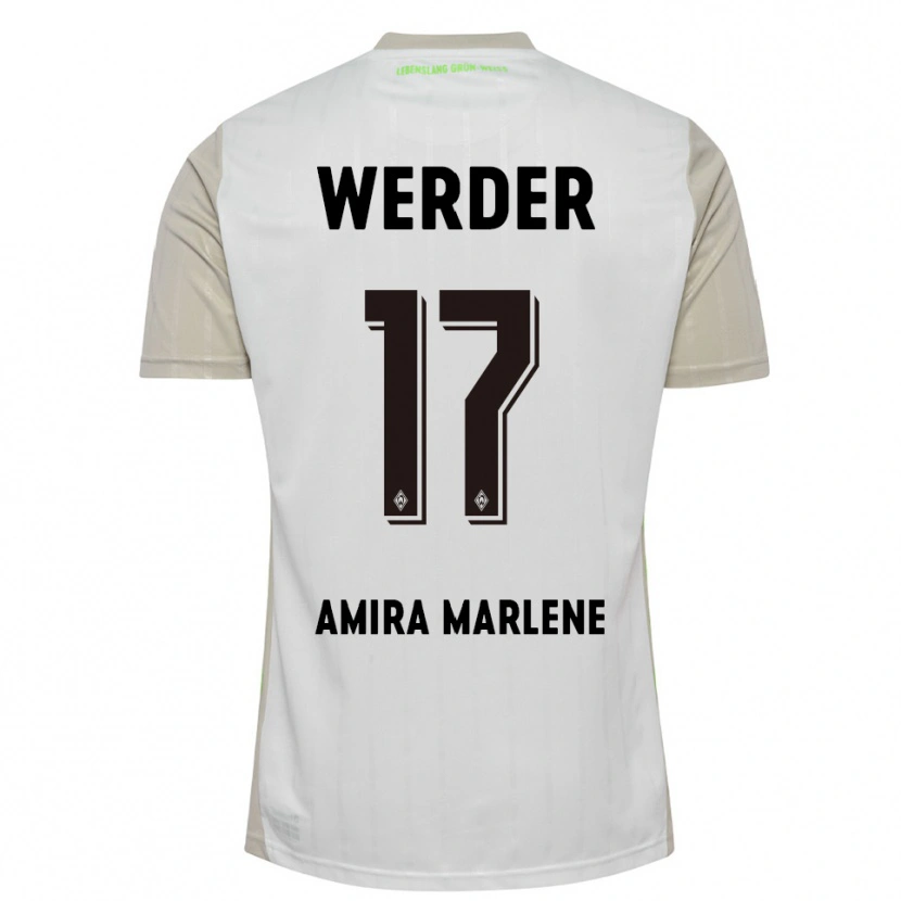 Danxen Bambino Maglia Amira Marlene Dahl #17 Bianco Nero Kit Gara Away 2025/26 Maglietta