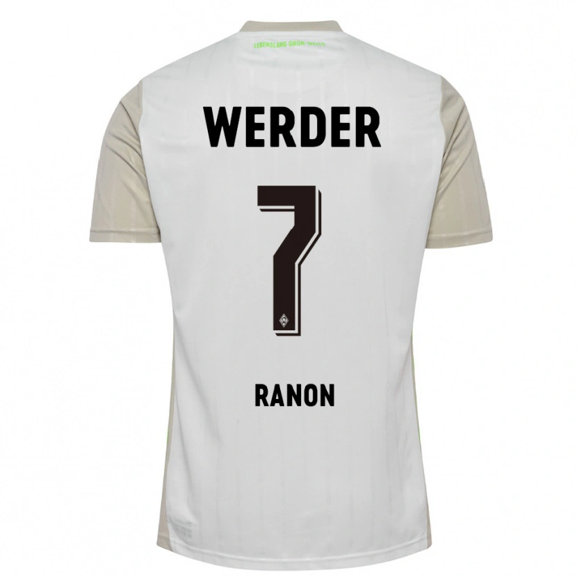 Danxen Bambino Maglia Yuval Ranon #7 Bianco Nero Kit Gara Away 2025/26 Maglietta