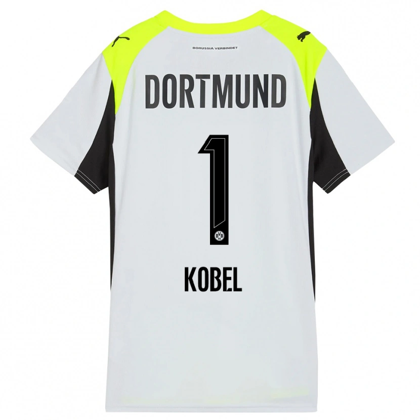 Danxen Bambino Maglia Gregor Kobel #1 Giallo Fluorescente Kit Gara Away 2025/26 Maglietta