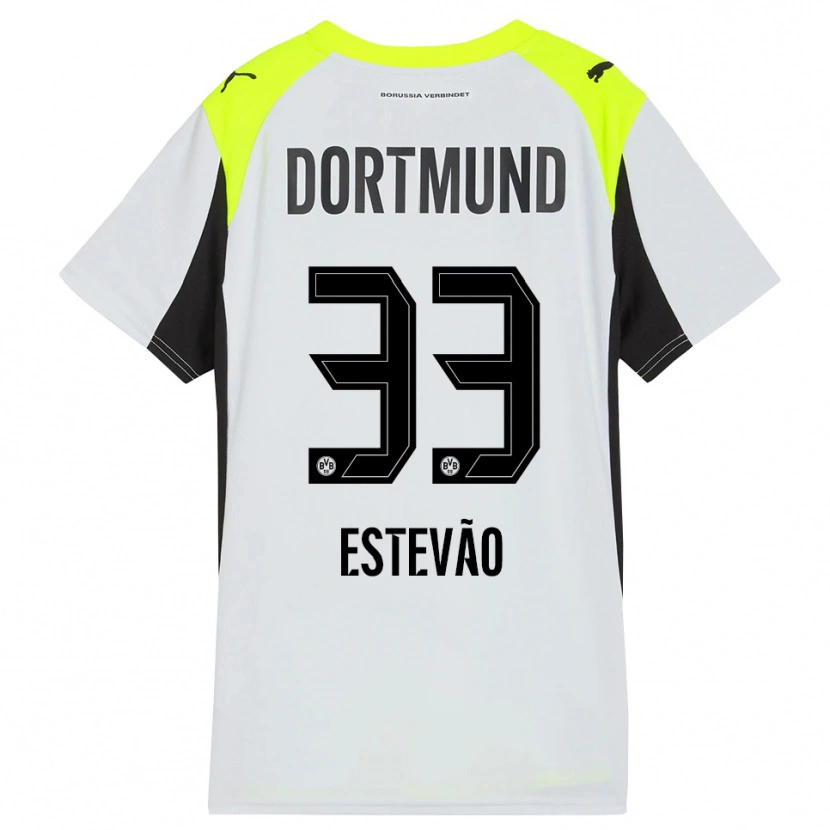 Danxen Bambino Maglia Tiago Estevão #33 Giallo Fluorescente Kit Gara Away 2025/26 Maglietta