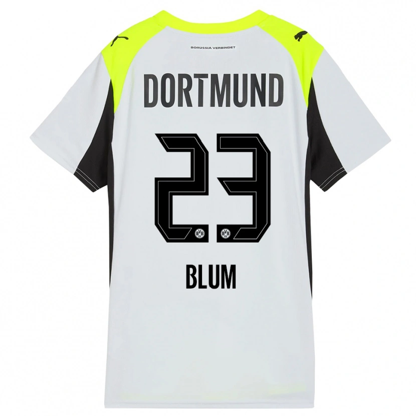 Danxen Bambino Maglia Caroline Blum #23 Giallo Fluorescente Kit Gara Away 2025/26 Maglietta
