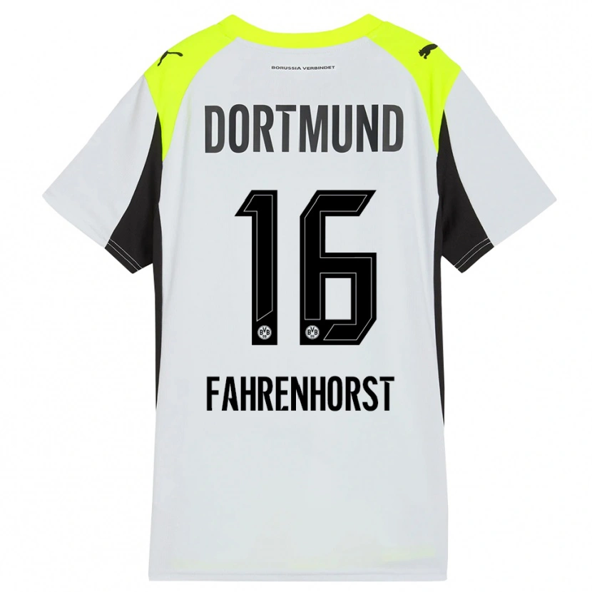 Danxen Bambino Maglia Luke Fahrenhorst #16 Giallo Fluorescente Kit Gara Away 2025/26 Maglietta