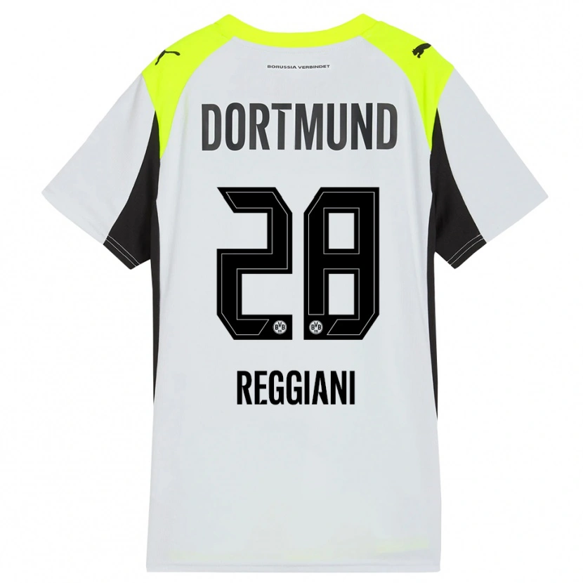 Danxen Bambino Maglia Luca Reggiani #28 Giallo Fluorescente Kit Gara Away 2025/26 Maglietta