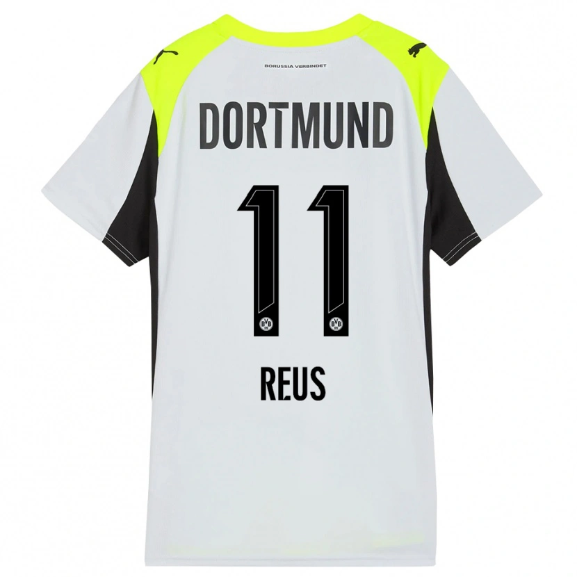 Danxen Bambino Maglia Marco Reus #11 Giallo Fluorescente Kit Gara Away 2025/26 Maglietta