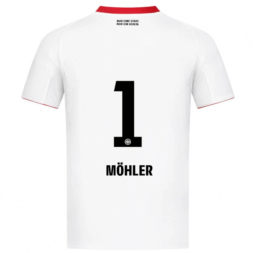 Danxen Bambino Maglia Emil Möhler #1 Bianco Rosso Kit Gara Away 2025/26 Maglietta