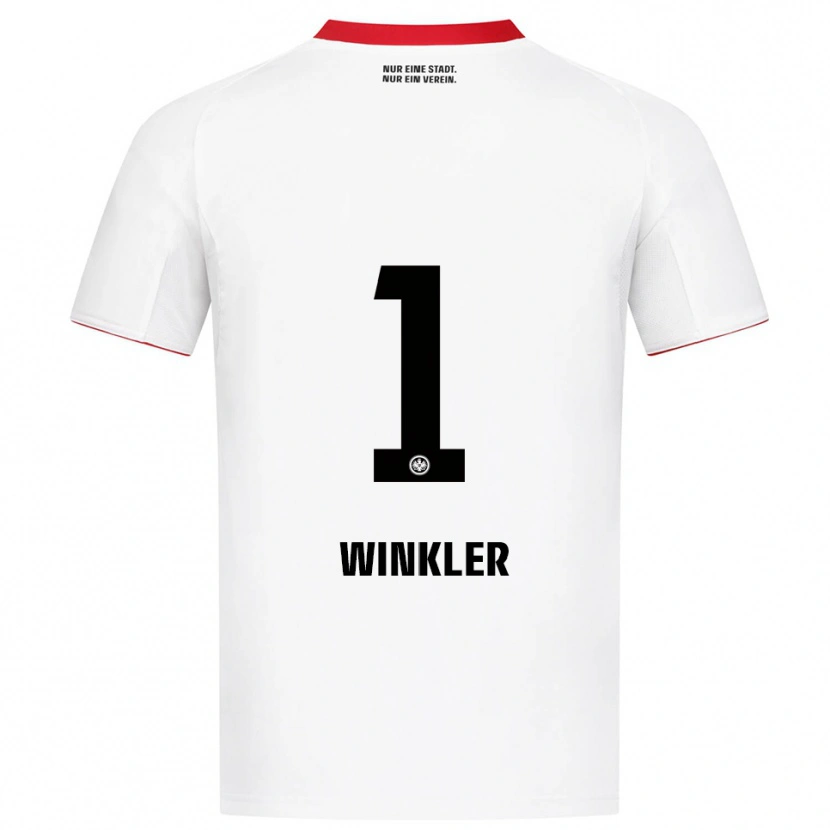 Danxen Bambino Maglia Sophia Winkler #1 Bianco Rosso Kit Gara Away 2025/26 Maglietta