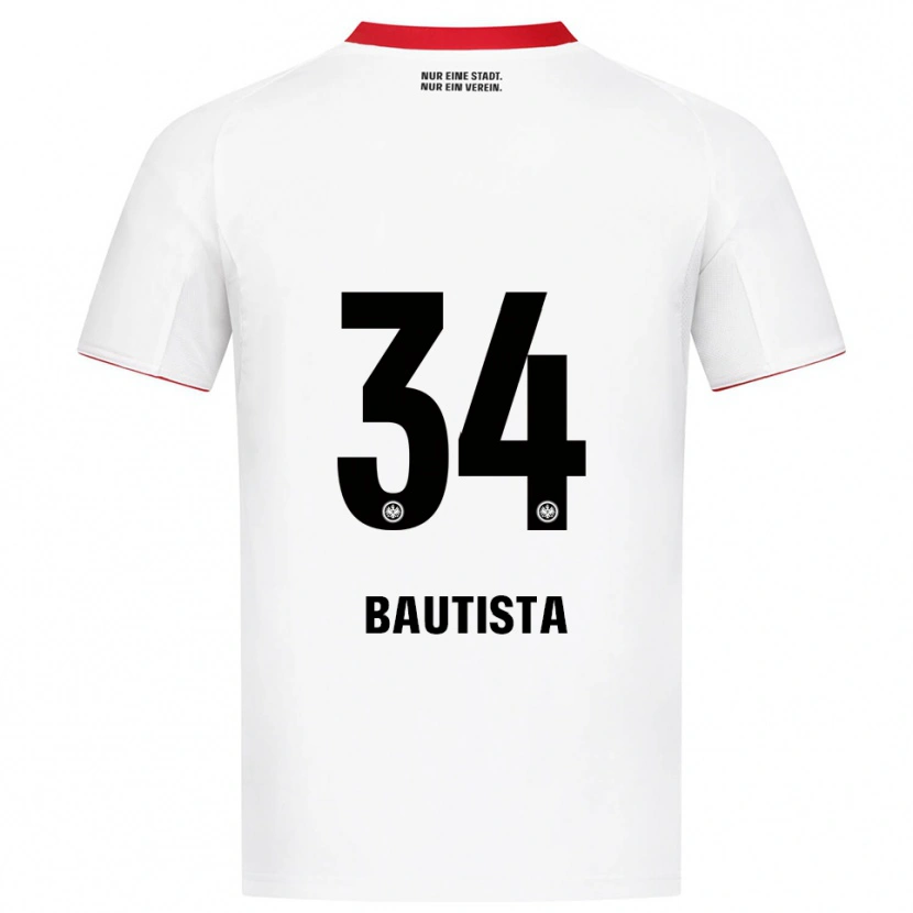Danxen Bambino Maglia Davis Bautista #34 Bianco Rosso Kit Gara Away 2025/26 Maglietta