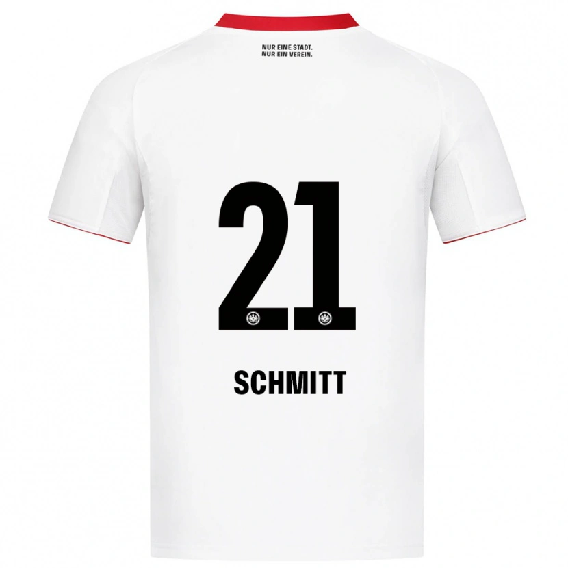 Danxen Bambino Maglia Joshua Schmitt #21 Bianco Rosso Kit Gara Away 2025/26 Maglietta
