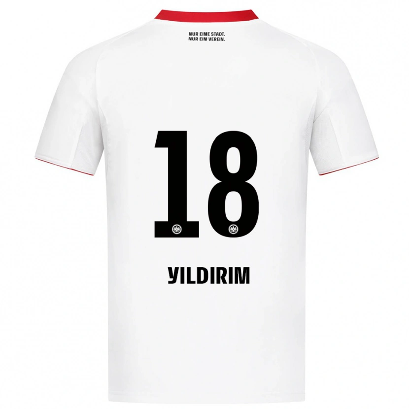Danxen Bambino Maglia Metehan Yildirim #18 Bianco Rosso Kit Gara Away 2025/26 Maglietta