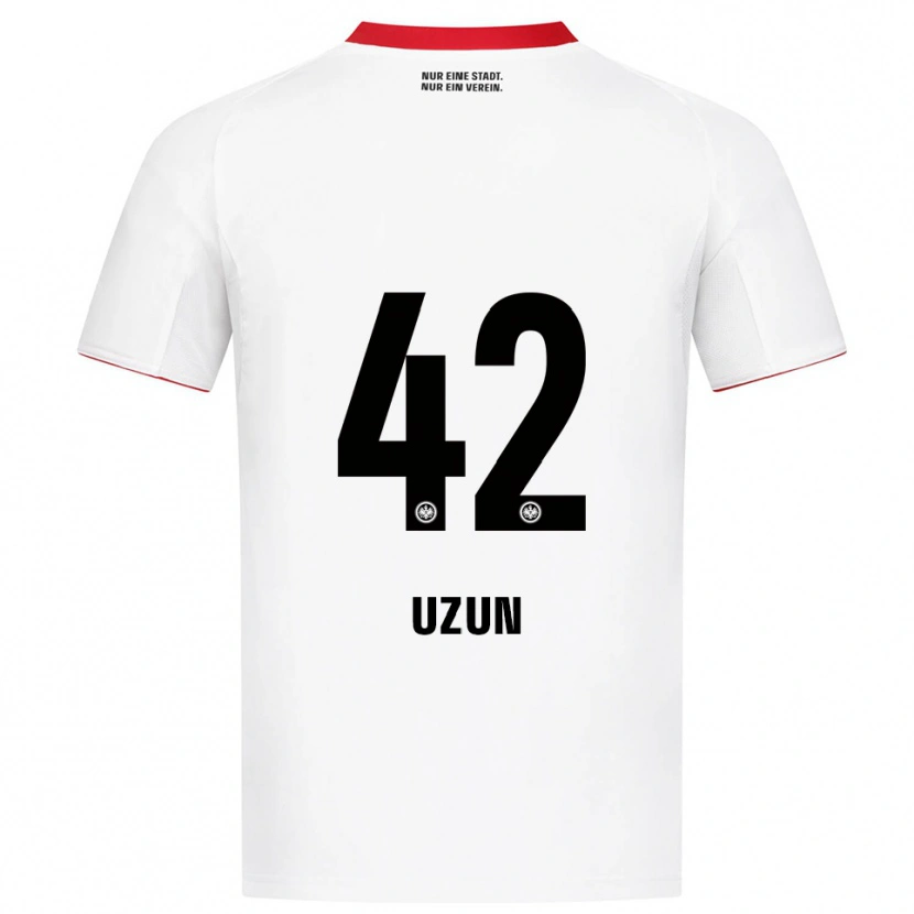Danxen Bambino Maglia Can Uzun #42 Bianco Rosso Kit Gara Away 2025/26 Maglietta
