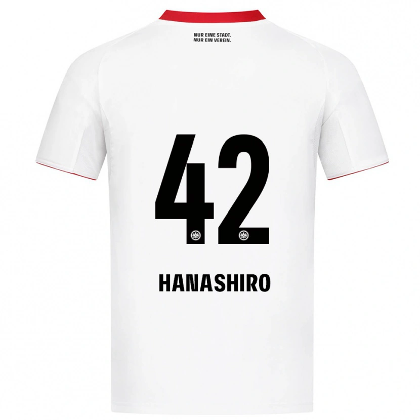 Danxen Bambino Maglia Rinto Hanashiro #42 Bianco Rosso Kit Gara Away 2025/26 Maglietta