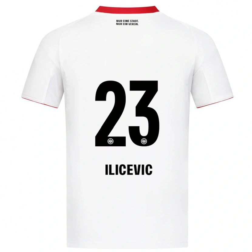 Danxen Bambino Maglia Niko Ilicevic #23 Bianco Rosso Kit Gara Away 2025/26 Maglietta