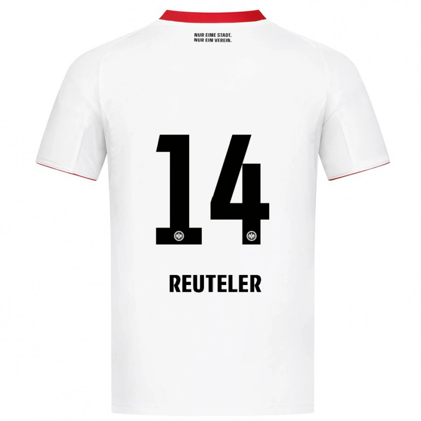 Danxen Bambino Maglia Géraldine Reuteler #14 Bianco Rosso Kit Gara Away 2025/26 Maglietta