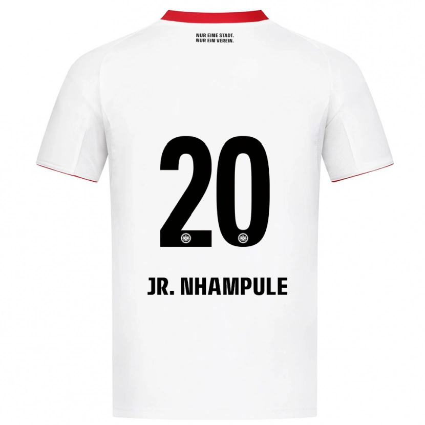 Danxen Bambino Maglia Junior Nhampule #20 Bianco Rosso Kit Gara Away 2025/26 Maglietta